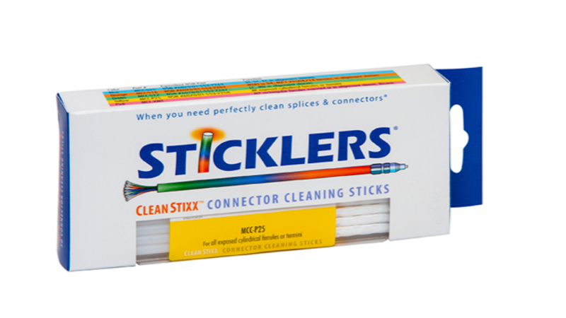 Cleaning stick for all exposed cylindrical ferrules or termini - P25 Cleanstixx